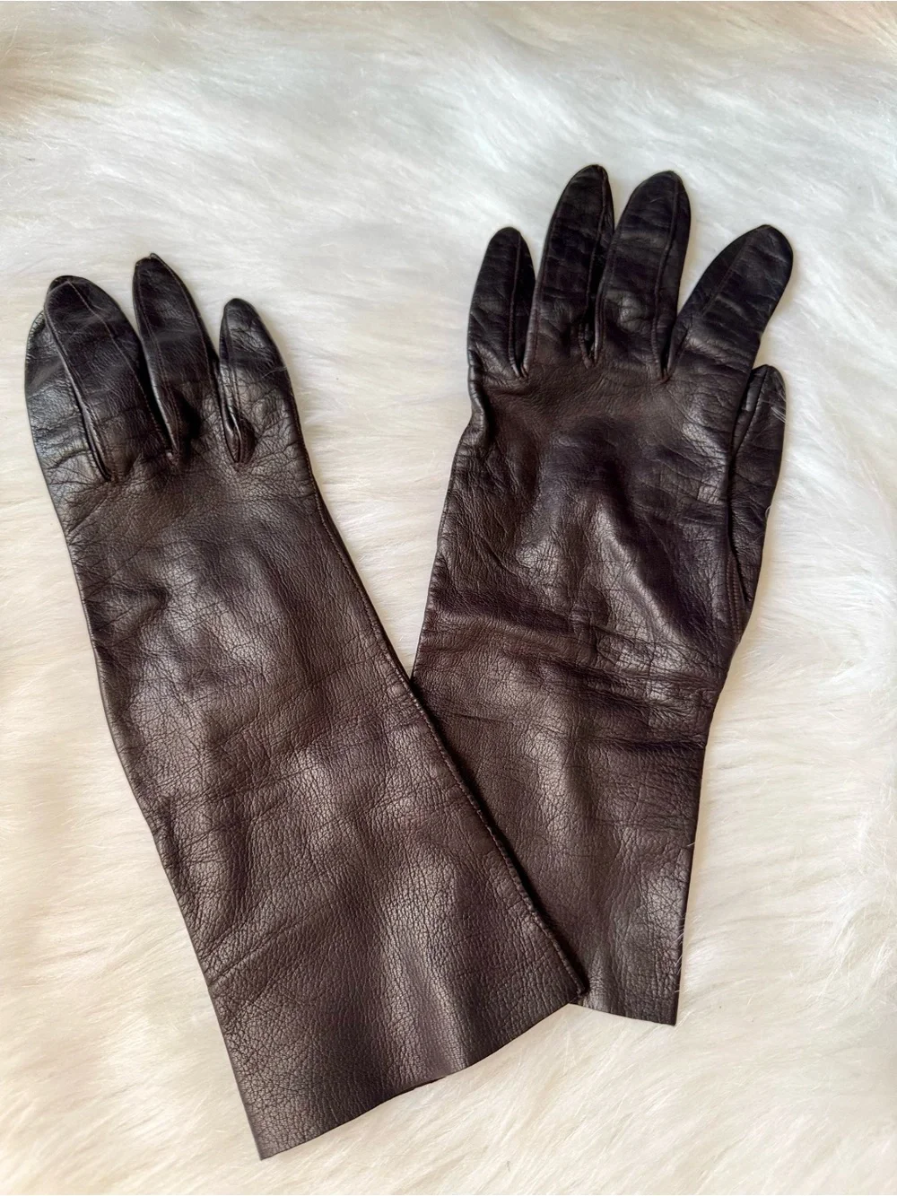 Classic Vintage Leather Gloves Slim Fit Soft Genuine‎ Leather Style